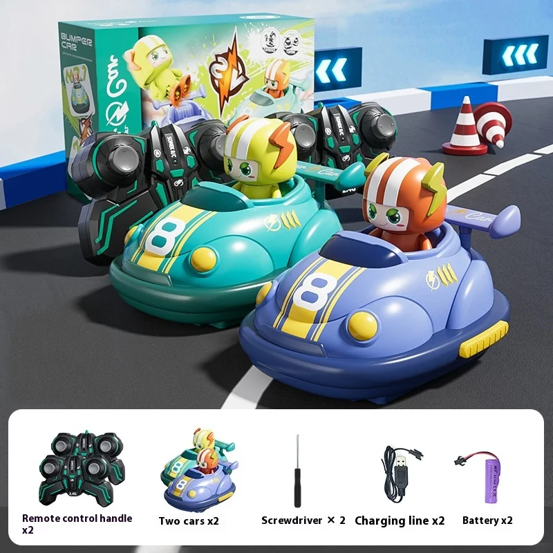 Children'S Remote Control Bumper Car Combat Catapult Touch Go Kart Toy With Light Music Spray  Multi Player Game Drifting Car