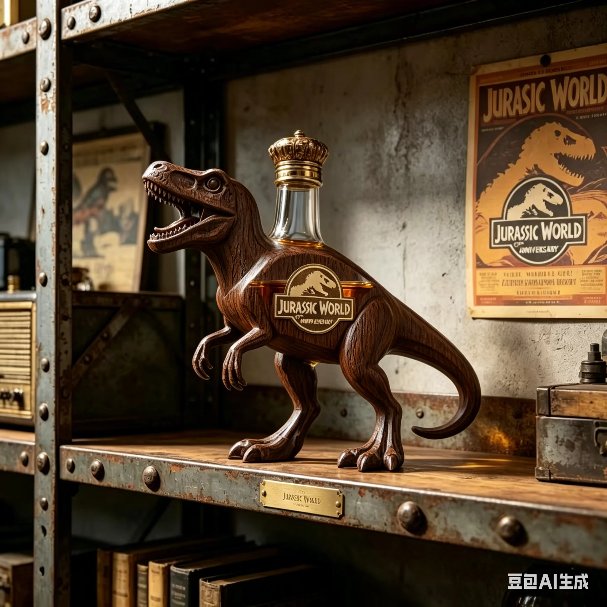 Botella de Whisky de Vidrio con Forma de Dinosaurio 3D, Decantador de Vino Creativo para Bar, Decoración Coleccionable para Fiestas