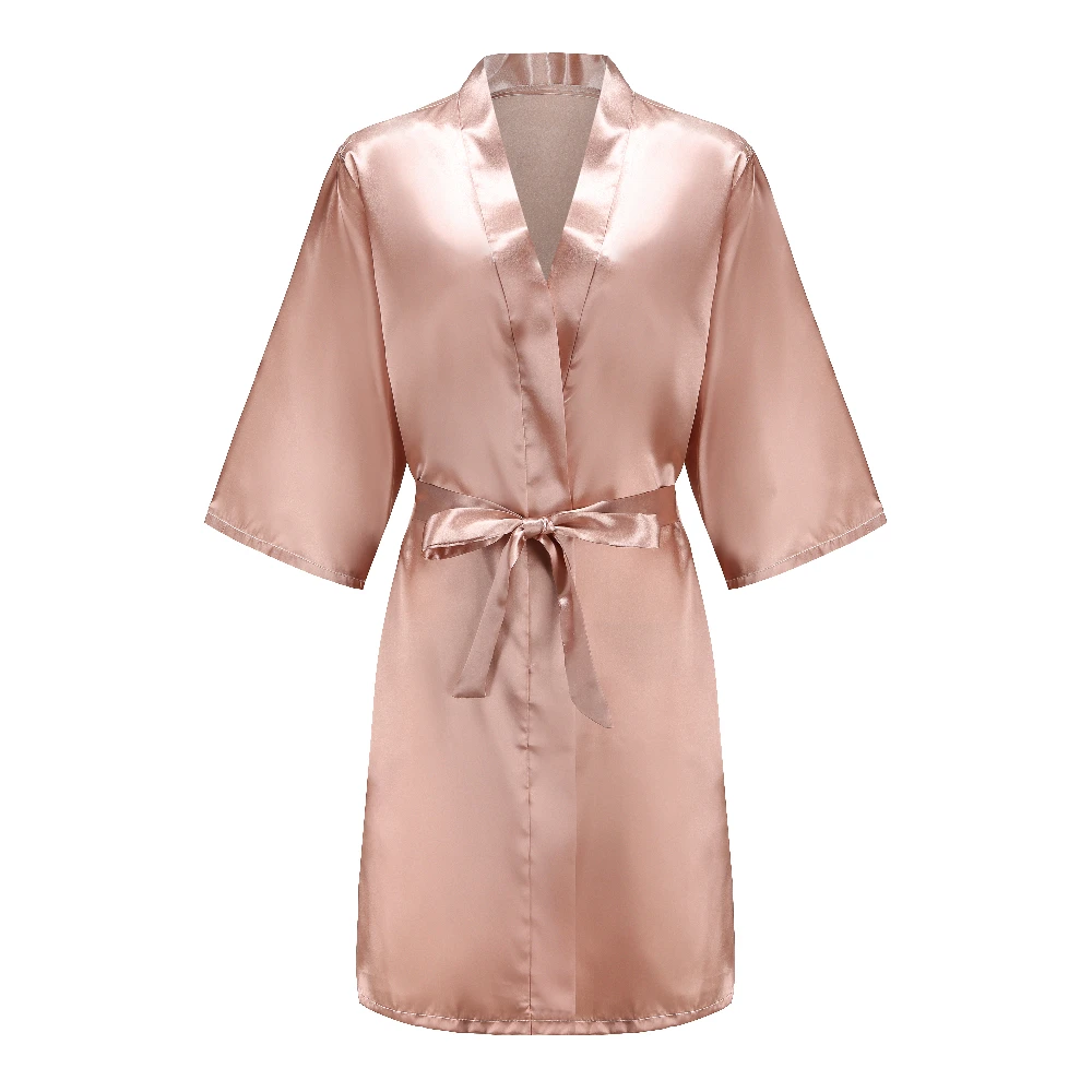 Frauen La Novia Spanien Inschriften Team Braut Hochzeit Kimono Satin Pyjamas Brautjungfer Bademantel Bachelorette Junggesellinnenabschied Robe