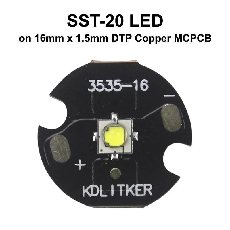 SST-20 7500K 6500K 5000K 4000K 3500K 3000K 2700K 10W 3A 1000 Lumens SMD 3535 LED Emitter Flashlight DIY Bead High CRI