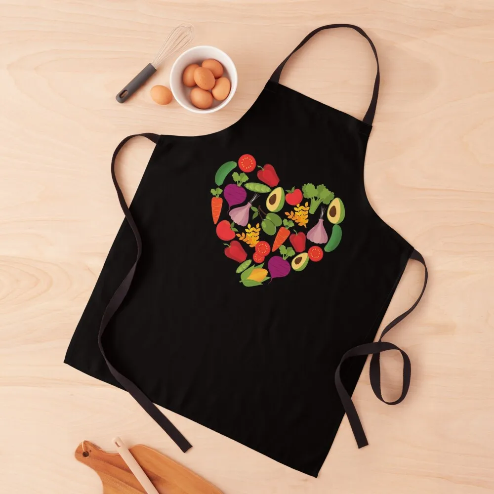 fruit and vegetable sticker Apron kitchen girl Camping Apron