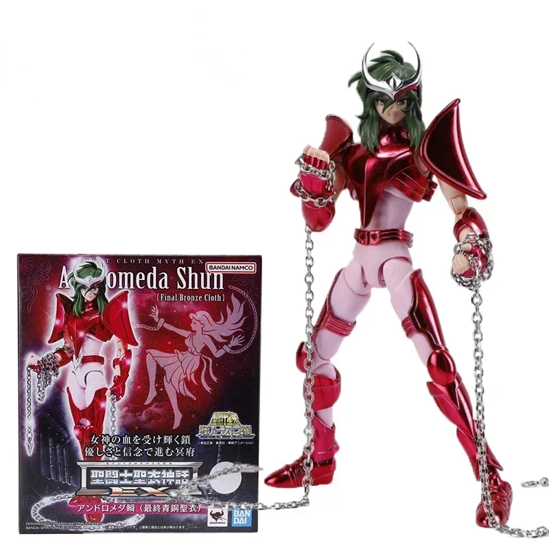 Bandai Original Cloth Myth EX Animation Model Andromeda Shun Action Figure Final Bronze Cloth Toy Children's Gift In Stock