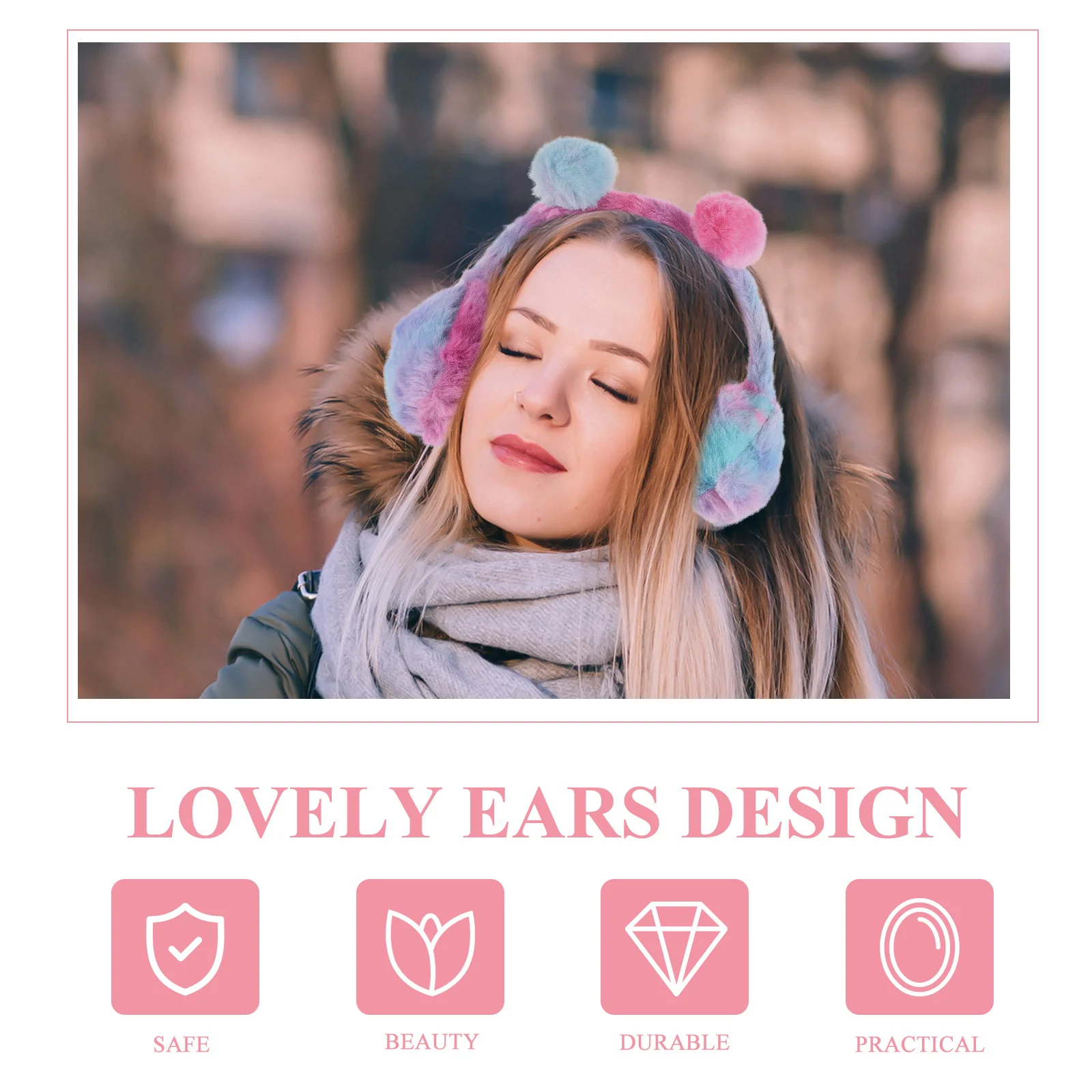 Милые теплые наушники с мультяшными животными, мягкие зимние наушники, защитный чехол для ушей, наушники для уличного использования, очаровательные наушники