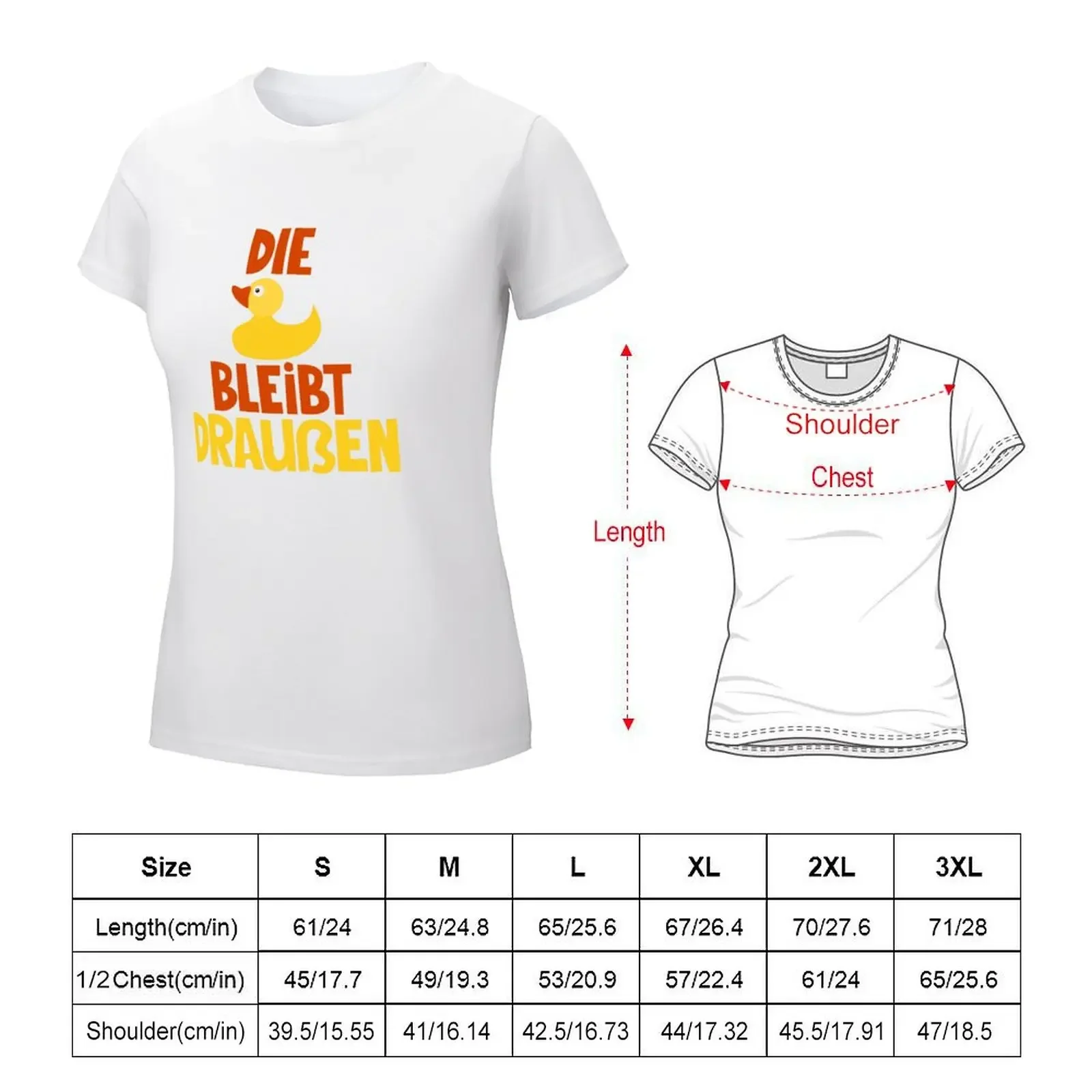 The duck stays outside - Loriot - TV Kult T-shirt Short sleeve tee tees summer clothes for Women