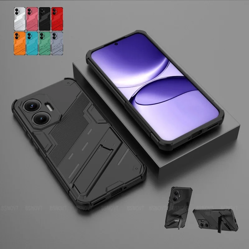 

Для чехла Xiaomi Poco F7 Cover Poco F7 Capas Новый объектив Защитная броня Противоударный задний бампер для телефона Держатель подставки Fundas Poco F7