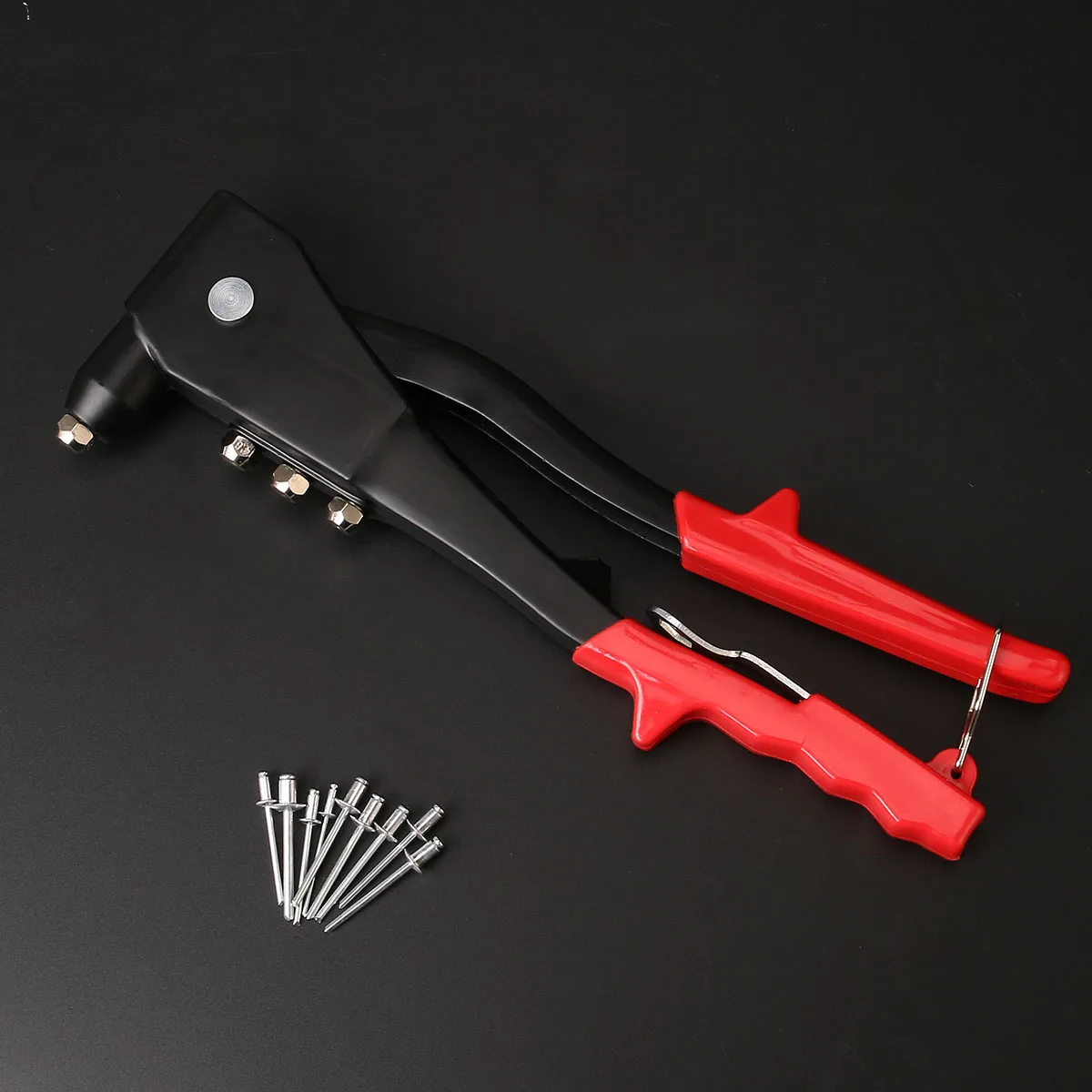 

Heavy Duty Rivet Kit 4 Sizes Professional Aluminum Alloy Rivet Gun Pvc Handle Strong Durable Anti Skid Tool For Sheet