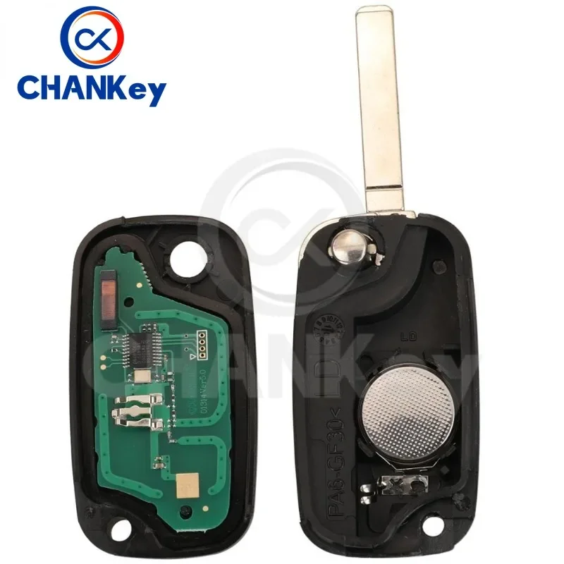 CHANKey Flip Remote Key Fob 2/3 Buttons 433MHz ASK ID46 PCF7961 For  Mercedes Benz Citan 2012 - 2019 Smart W364