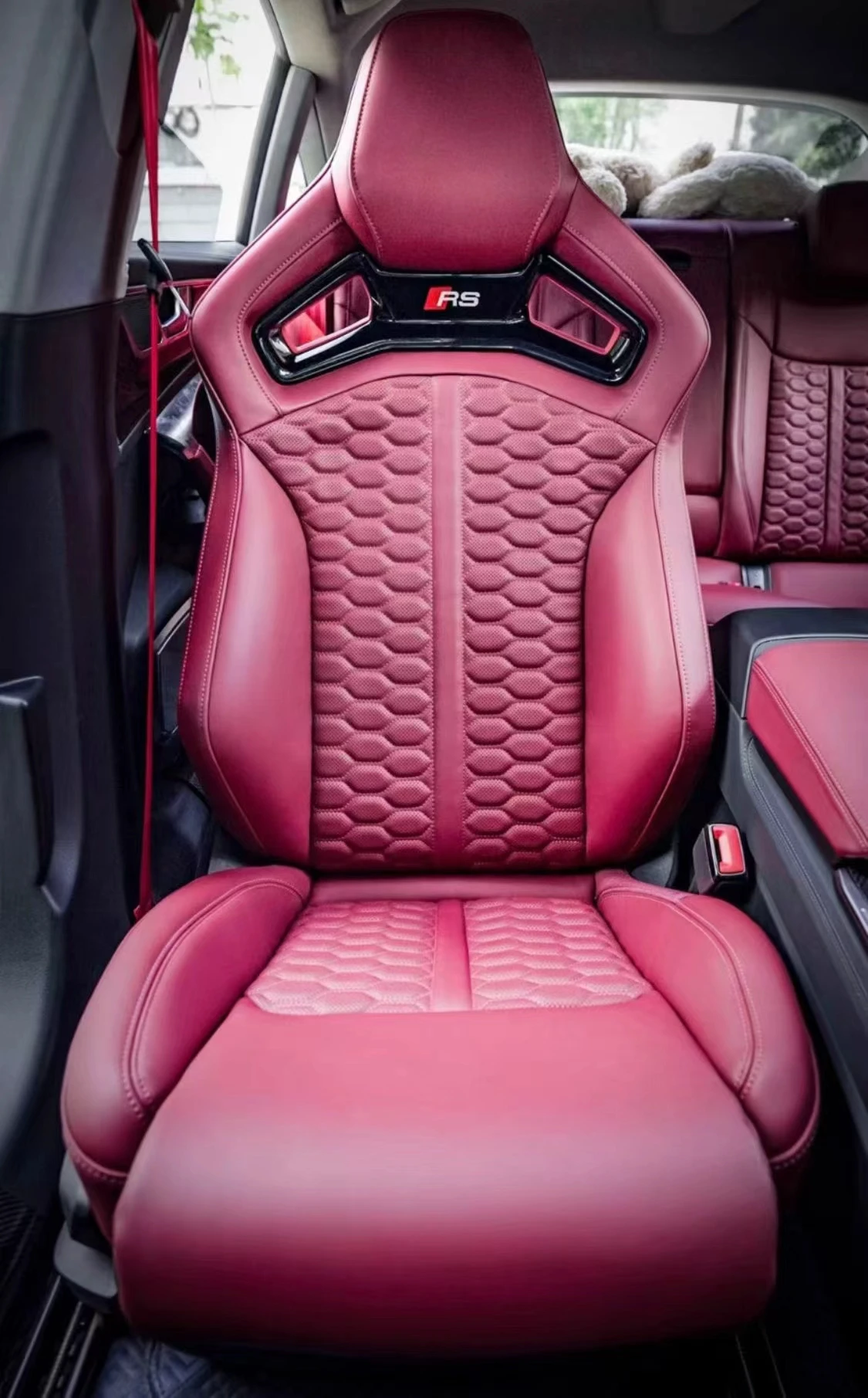 Car Accessories Custom Leather Cover Sports Racing Seats Bucket RS6 Sport Seat for  A3 A4 A5 A6 A7 Q5 Q7 Q8 Upgrade view 6
