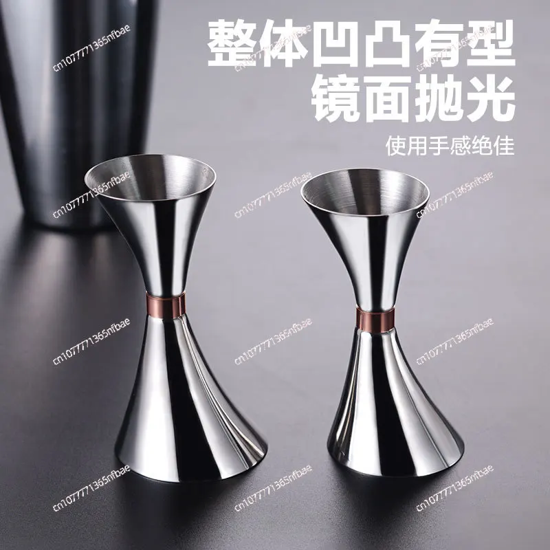 

Stainless Steel Double-Ended Jigger - Slant Mouth Measuring Cup with Scale, One-Piece Cocktail Mixing Tool for Bartending