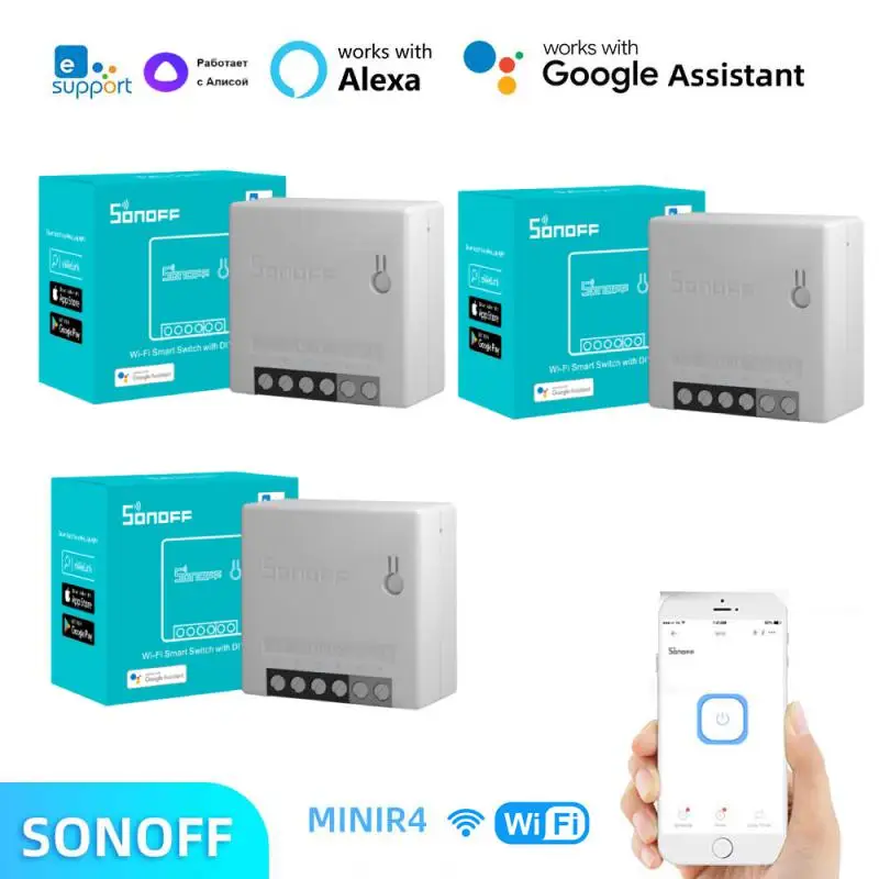 SONOFF Mini R2 Smart Switch Diy Wifi Smart Switch Module Timer Smart Home Work With Smartthings EWelink Alexa Google Home Alice