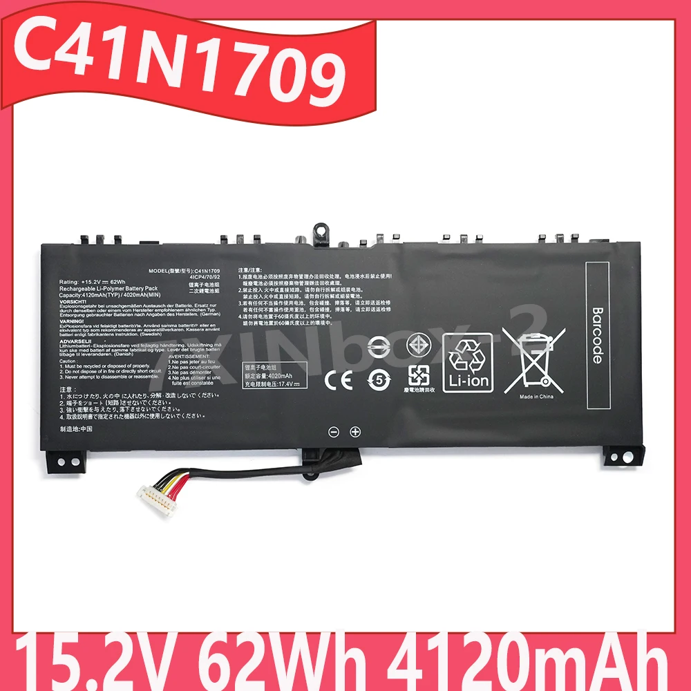 C41N1709 15.2V 62Wh 4120mAh OEM Laptop Battery For Asus ROG Strix GL503VS GL503VS-DH74 GL503VS-EI001T GL503VS-EI083T Series