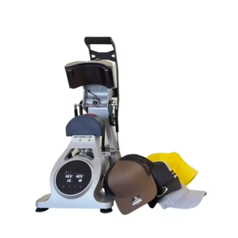 2-in-1 Auto Open Press Machine Dual Heated Hat Cap Garments Plates Manual/Automatic Pneumatic/Electric Multifunctional
