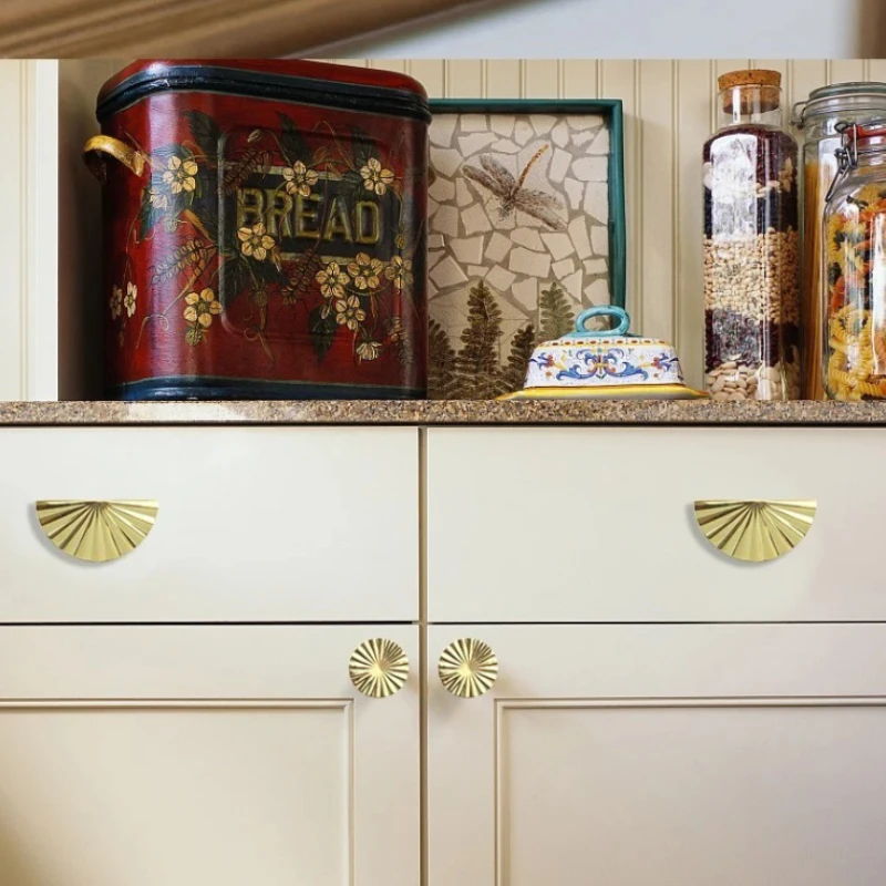 مقابض باب تخزين خزانة المطبخ، مقابض ذهبية لتزيين المنزل، مقبض للأثاث، درج خزانة المطبخ