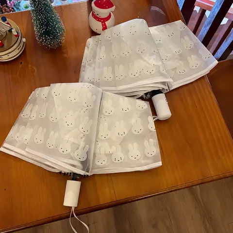 Kawaii Miffy Söt Helautomatisk Paraply Tecknad Kanin Tryck Transparent Ins Stil Hopfällbar Bärbar Parasoll Flickpresent 10 best sales Miffy Nattlampa - №10