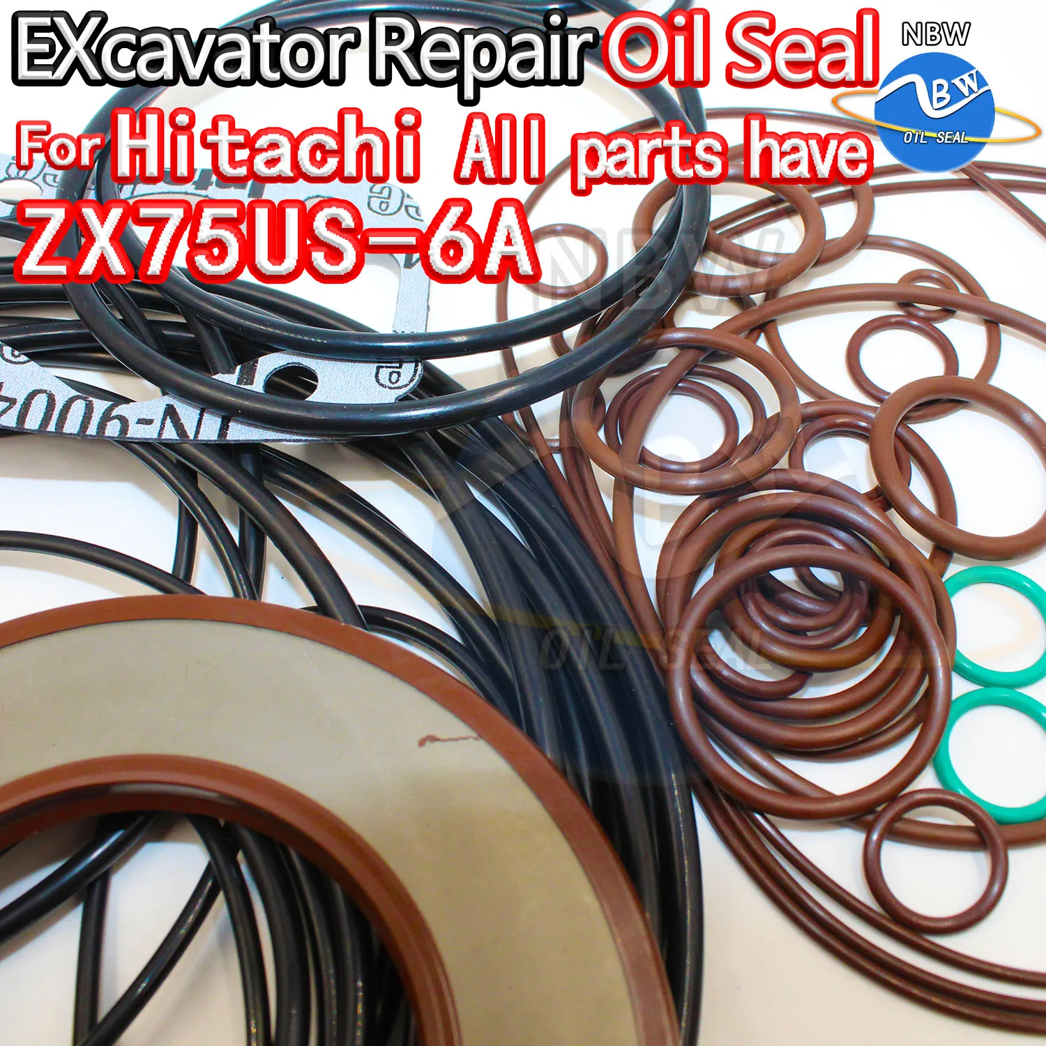 For HITACHI ZX75US-6A Excavator Oil Seal Kit High Quality Repair Hit ZX75US 6A Control Pilot Valve Blade TRAVEL MOTOR Joystick