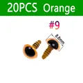 20pcs Orange Size 9