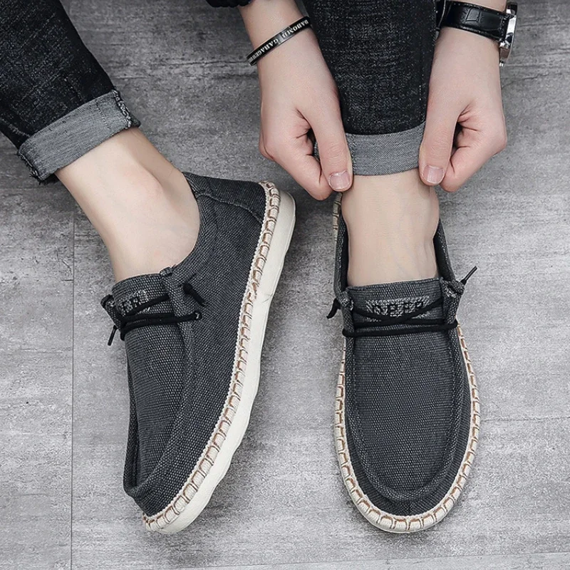 

Autumn New Men's Sneakers Breathable Canvas Casual Shoe Designer Men Loafers Outdoor Walking Flats Tenis Shoes Zapatillas Hombre