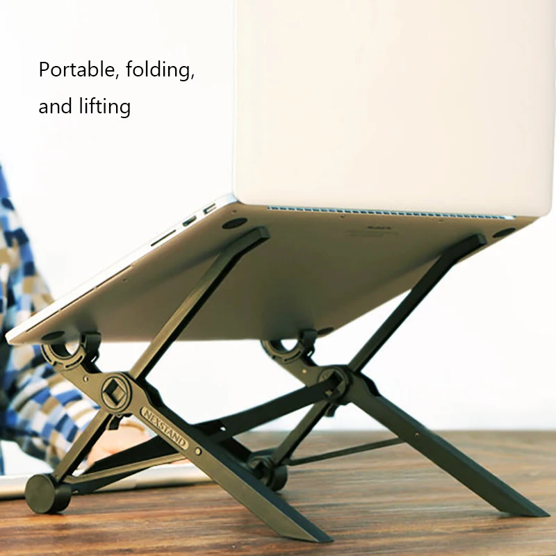 360° Natural Heat Dissipation Laptop Stand Lift Folding Portable Desktop Simple Computer Stand Supports 11.6 Inch More Notebooks