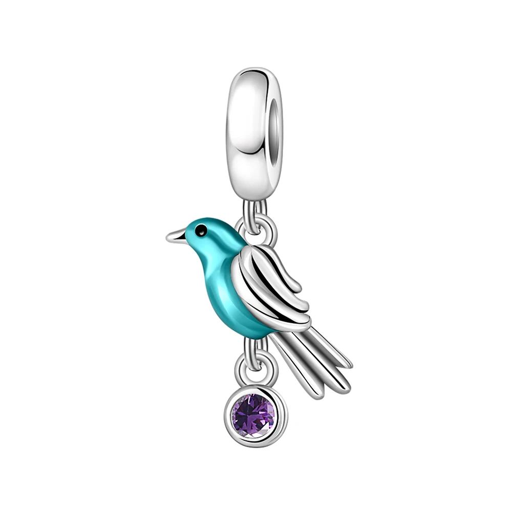 New 925 sterling silver hummingbird swallow pendant bead decoration Fit original European bracelet jewelry DIY women\'s jewelry