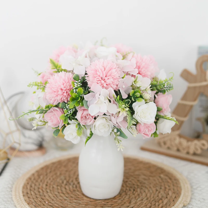 Künstliche Blumen für Rose, Hochzeit, Zuhause, Tischvase, Dekoration, DIY, gefälschter Blumenstrauß, künstliche Pflanze, Outdoor, Garten, Party-Arrangement