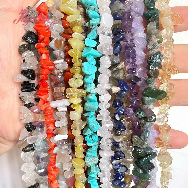 Natural Stone Beads Turquoise Fluorite Garnet Chip DIY Loose Strand 36cm For Jewelry Making Necklace Bracelet  Free shipping