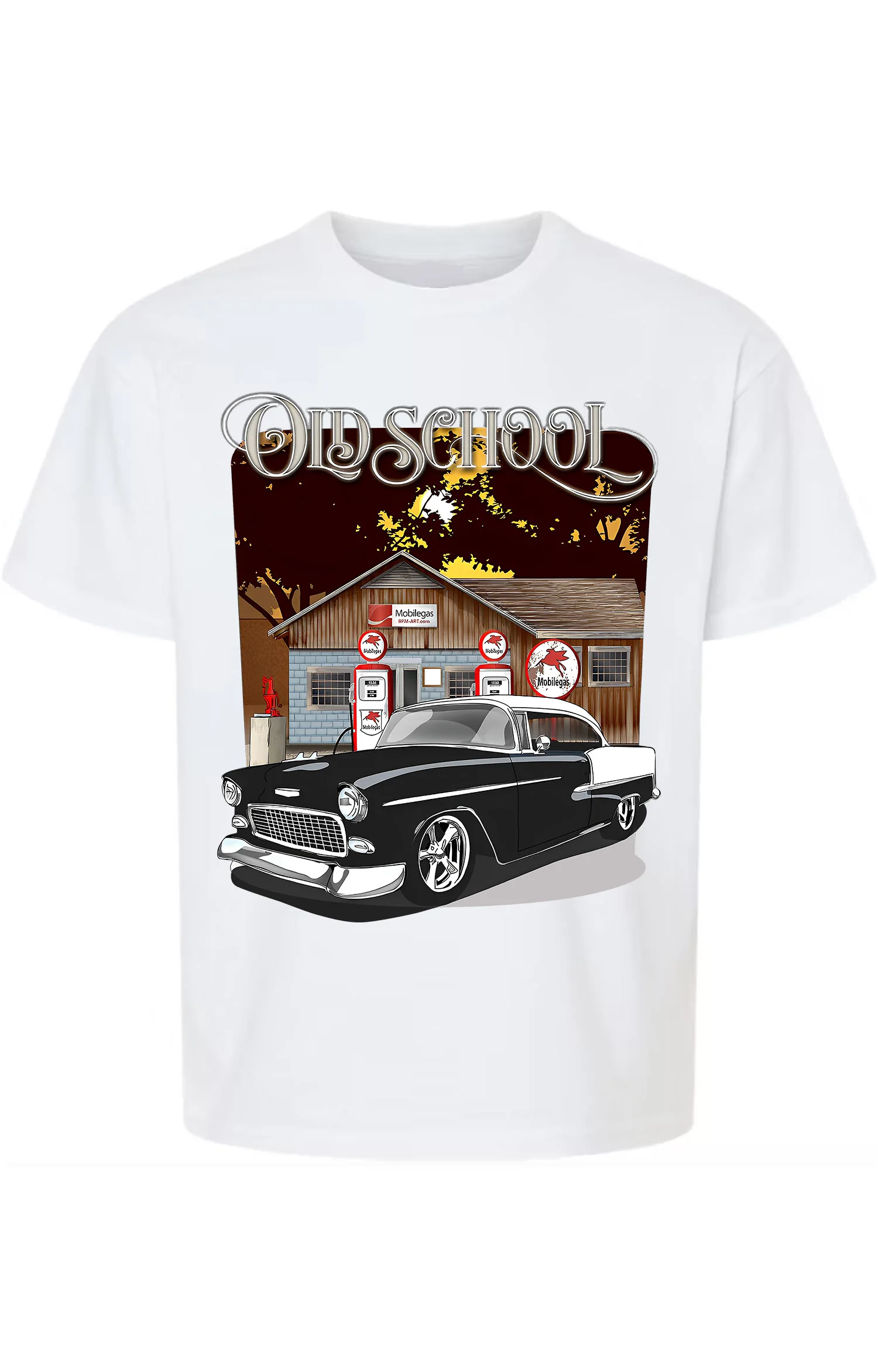 1955 55 chevys bel air classic vintage muscle car old school T-Shirt