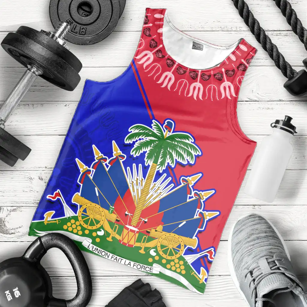 3D Printed Hawaii Haiti Tank Top Gym Clothing Men Summer Streetwear Basketball Vest Quick Drying Sleeveless T-Shirt Flag Tops