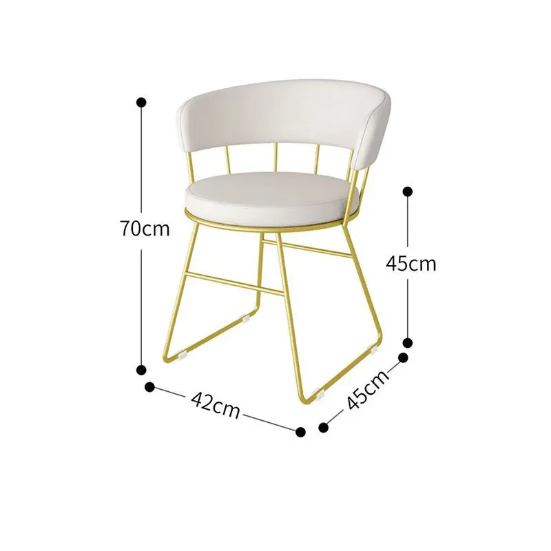 

Light Luxury Modern Dressing Stools Backrest Makeup Chairs Ins Chair Nail Chair Bedroom Stool Nordic Vanity Ottomans Furniture