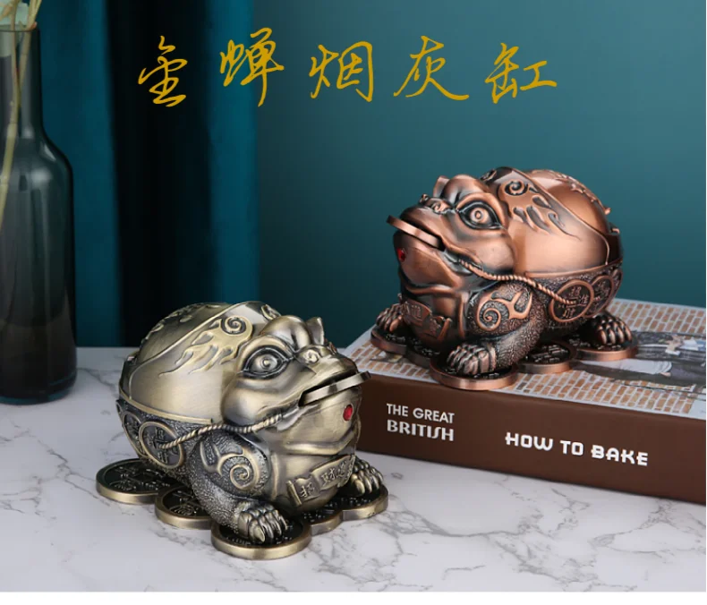 GOOD gift Southeast Asia luck Wealth  JIN CHAN ashtray mascot HOME office shop BAR CLUB Decoration bring fortune