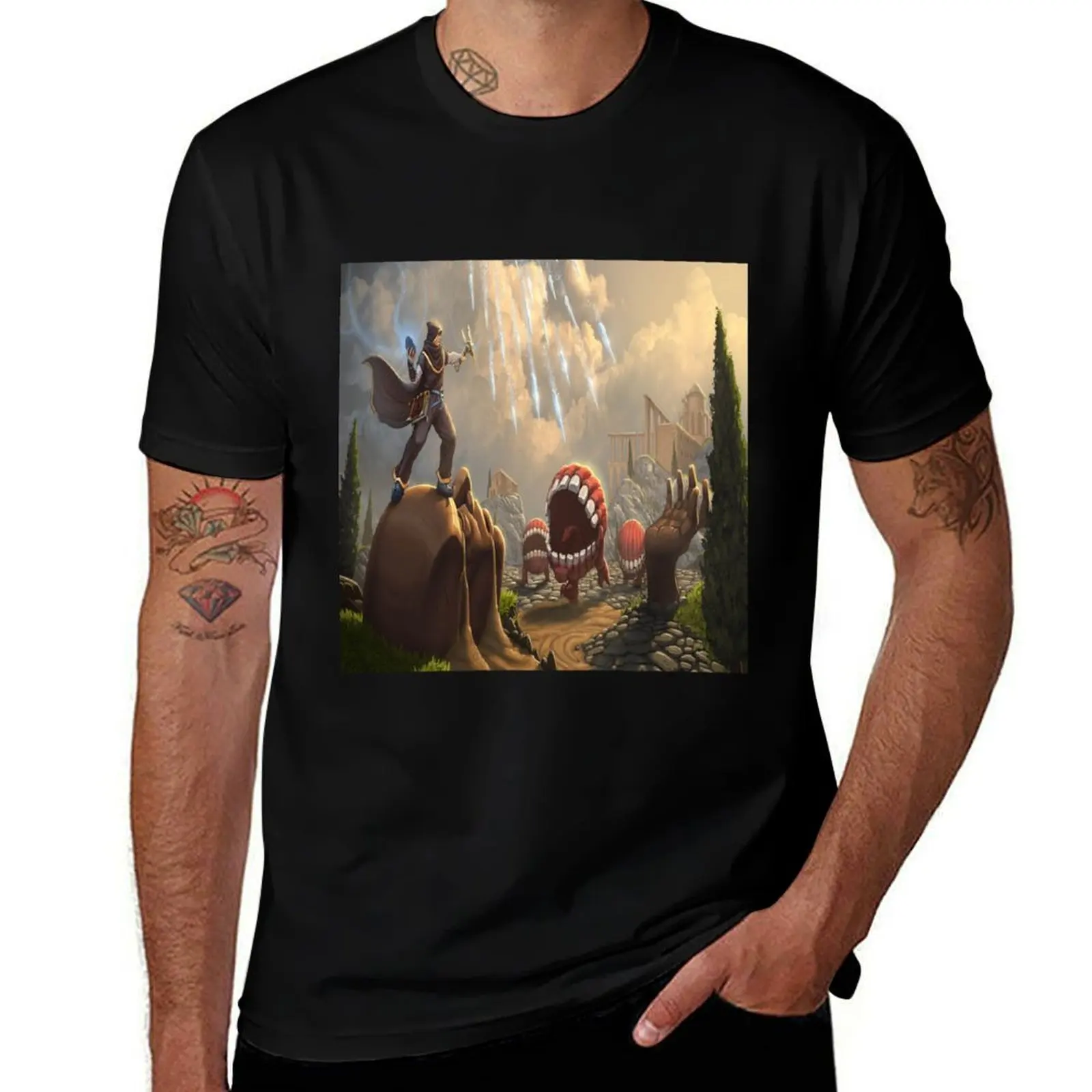 Tibia game hunt in Roshamuul T-Shirt Everyday Wear Basic Short Sleeve Top
