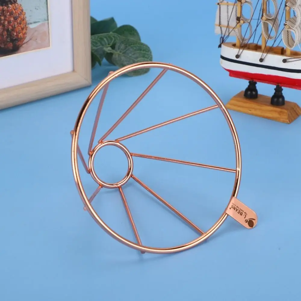 Stainless Steel Coffee Filter Rack Rose Gold Color Stabilizer Design Filter Cup Holder 98x67mm Size Coffee Filter Holder