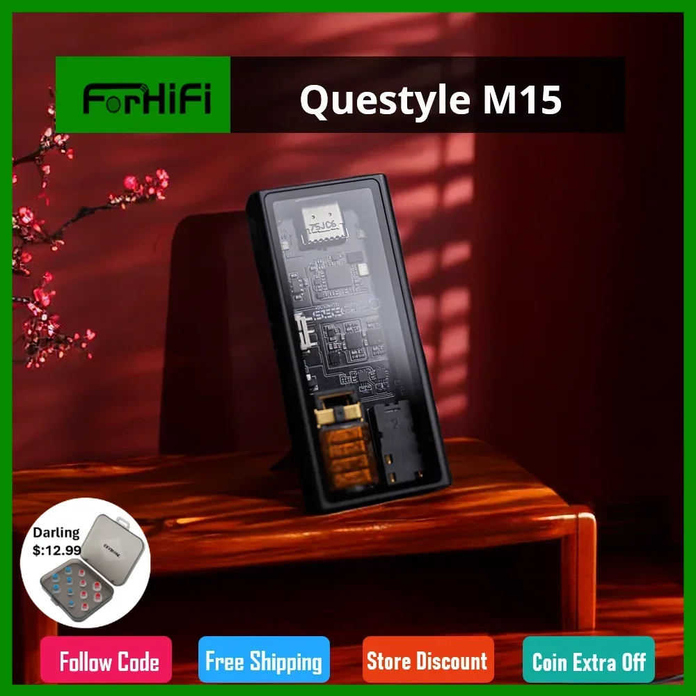 Questyle M15 Portable Dongle DAC/Headphone Amplifier ES9281AC Sabre DAC Chip 32-Bit/384kHz PCM, DSD256 MQA Tidal Original New