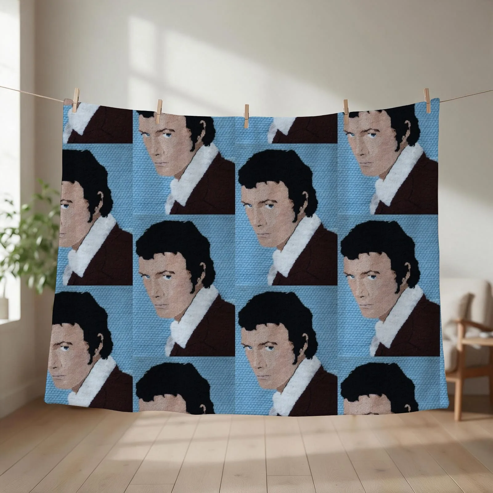 Lewis Collins (Bodie) Throw Blanket couch cozy soft plush fuzzy picnic outdoor blanket