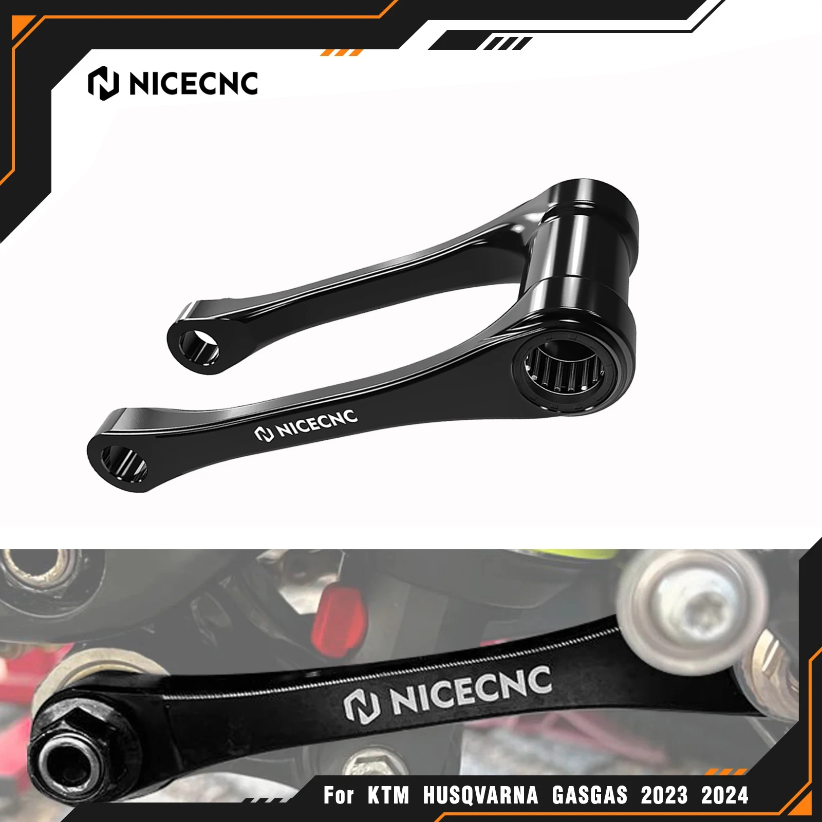 NICECNC For Husqvarna TE300 FE350 FE450 FE501 TE250 FE250 2024 TX300 TC125 TC250 FC FX 350 450 2023-2024 1'' Lowering Link Kit