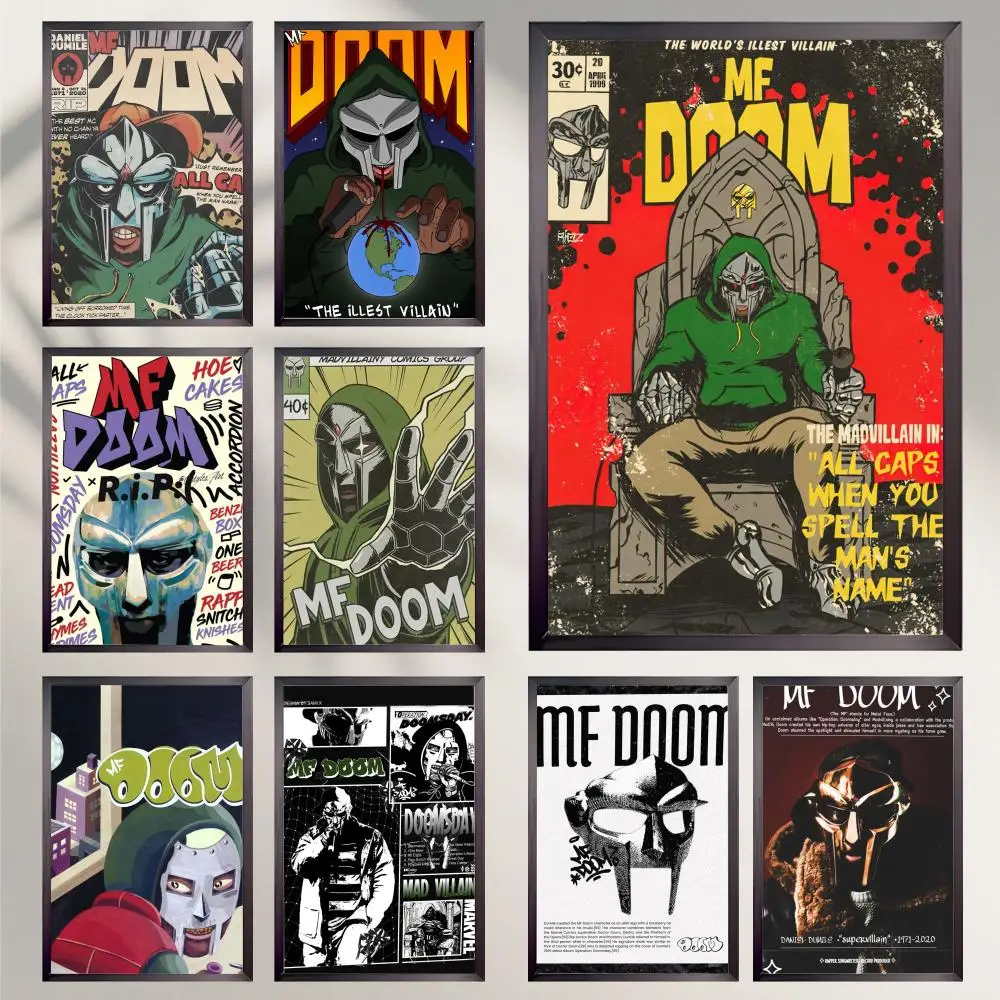 Retro MF D-Doom Rapper Poster HD Versatile Waterproof Wall D