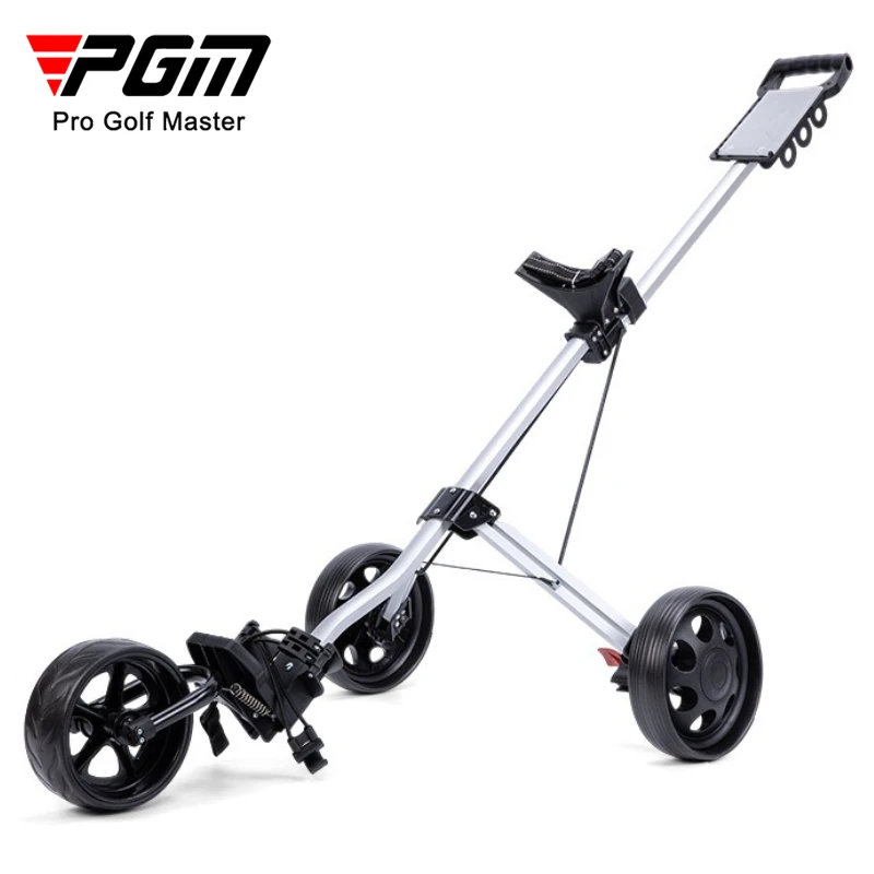 PGM Golf Trolley 3Wheel 4 Wheel Foldable Hand Push Pull Bag Hand-cart Golf Course QC001