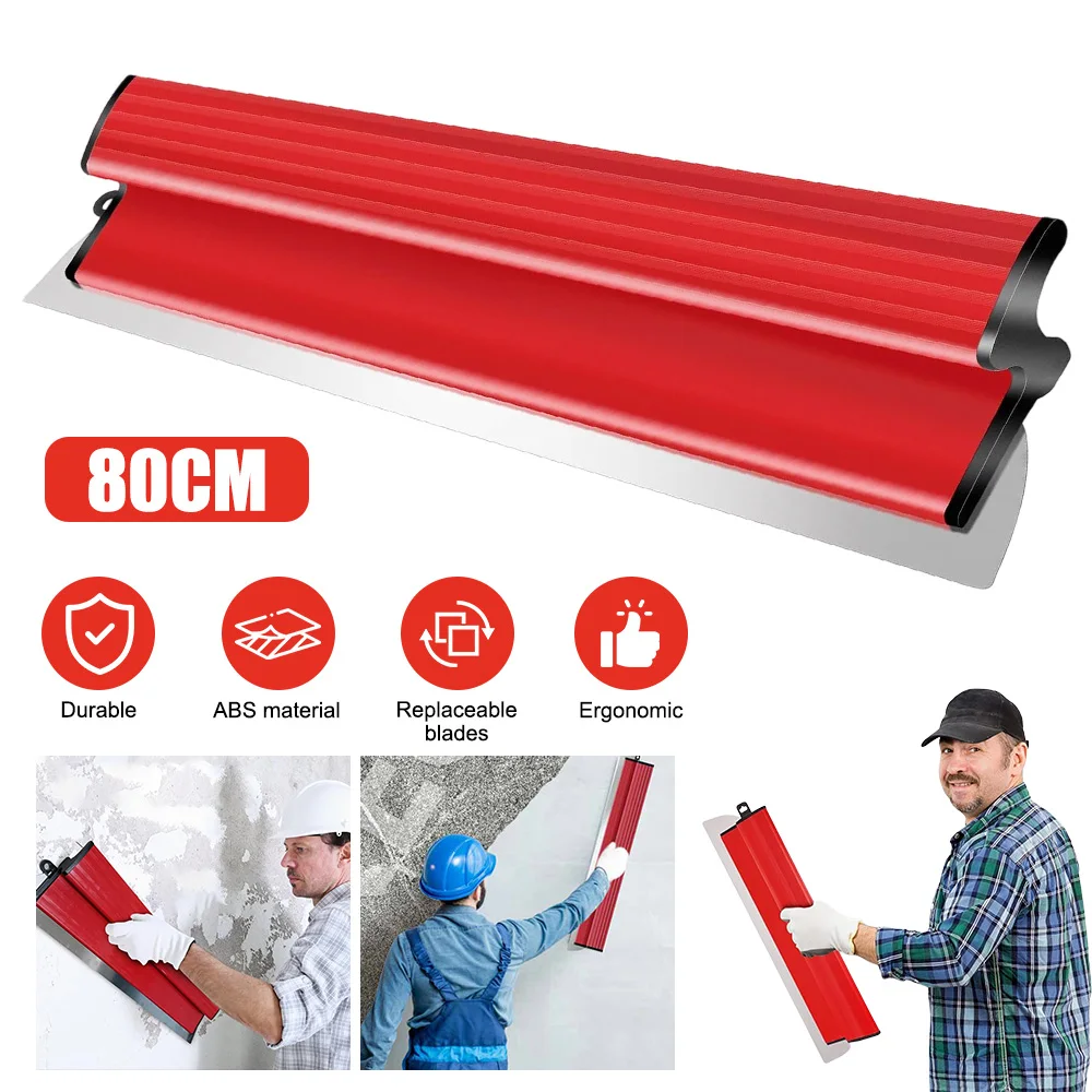 Oberflächenspachtel mit Edelstahlklinge, Ergonomischem Griff und Halbkreisförmigem Design, Langlebiges Putzwerkzeug für Baustellen