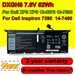 Новый аккумулятор DXGH8 для ноутбука Dell XPS 13 9370 9380 7390 2019 Inspiron 13 7000 7390 7391 2 в 1 5390 5391 14 7400 7490 52WH