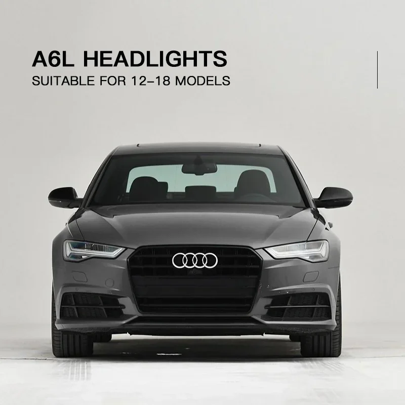 KQX Car Accessories LED Headlight Light For Audi A6L C7 / PA 2012-2018 Projector Front Headlamp DRL Turn Signal Lamp Plug and Pl