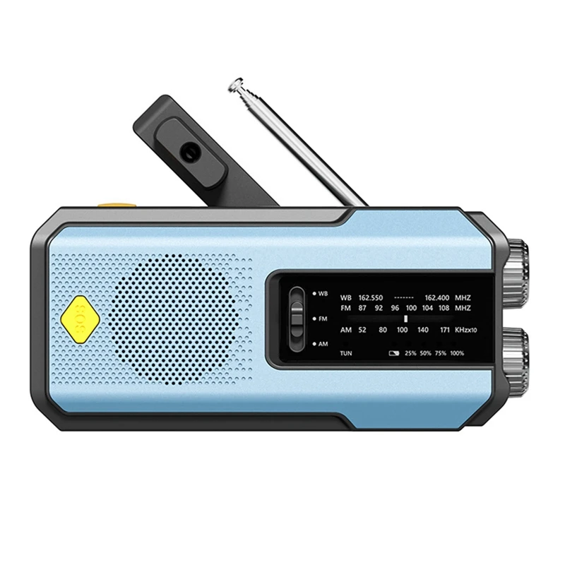 Emergency Hand Crank Radio, AM/FM/NOAA Portable Weather Radio With Phone Charger For Indoor And Outdoor Camping