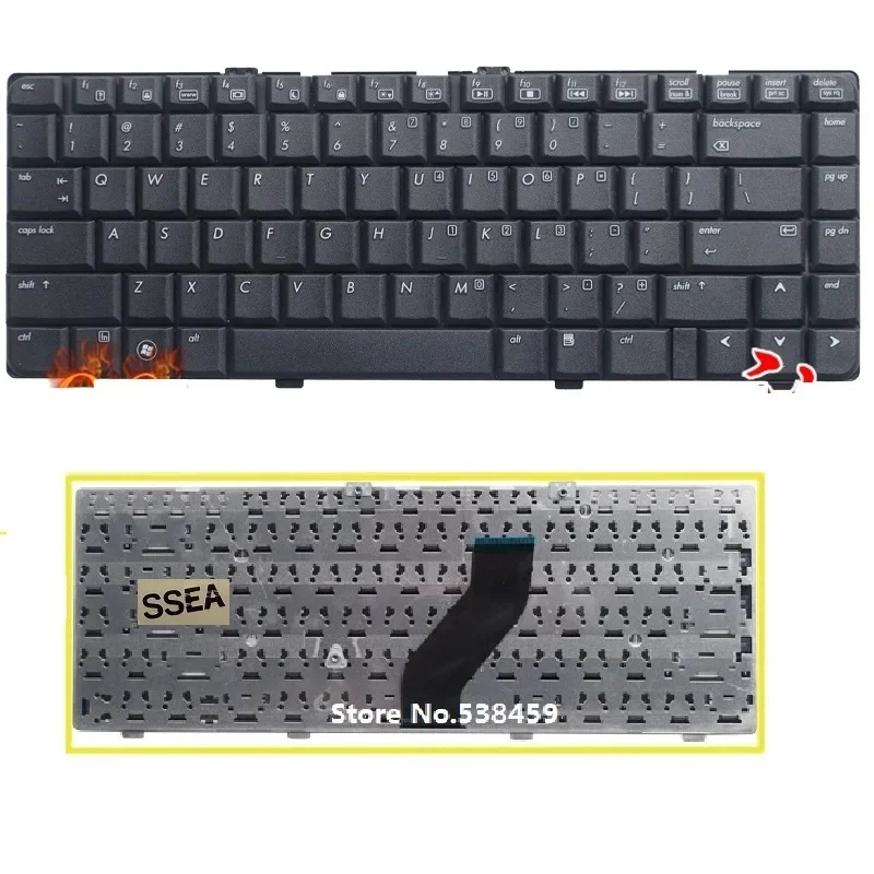 dl+SSEA New US Keyboard Black For HP Compaq Presario V6000 V6100 V6200 V6300 V6400 V6500 V6600 V6700 F500 F700 Laptop Keyboard