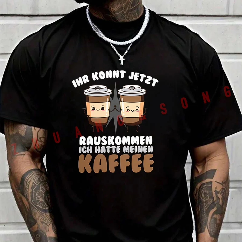 

Футболка с надписью "You Can Get Out Now I Had Coffee" для мужчин, уличная одежда в стиле хип-хоп, унисекс, повседневные модные топы с короткими рукавами