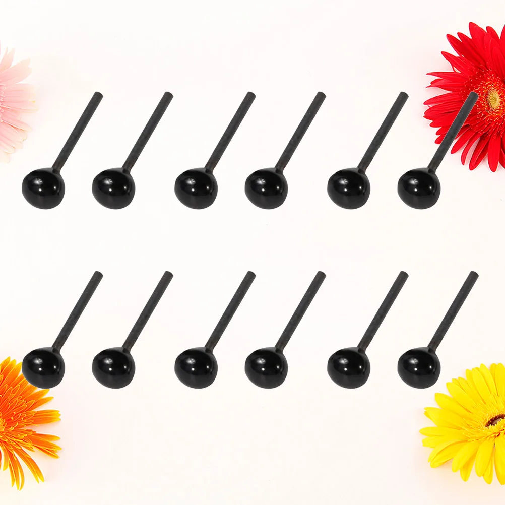 

50Pairs Black Eye Glass Easy to Use for DIY Crafts Vivid Art Models Decoration Glass Eyes Black Safety Eyes