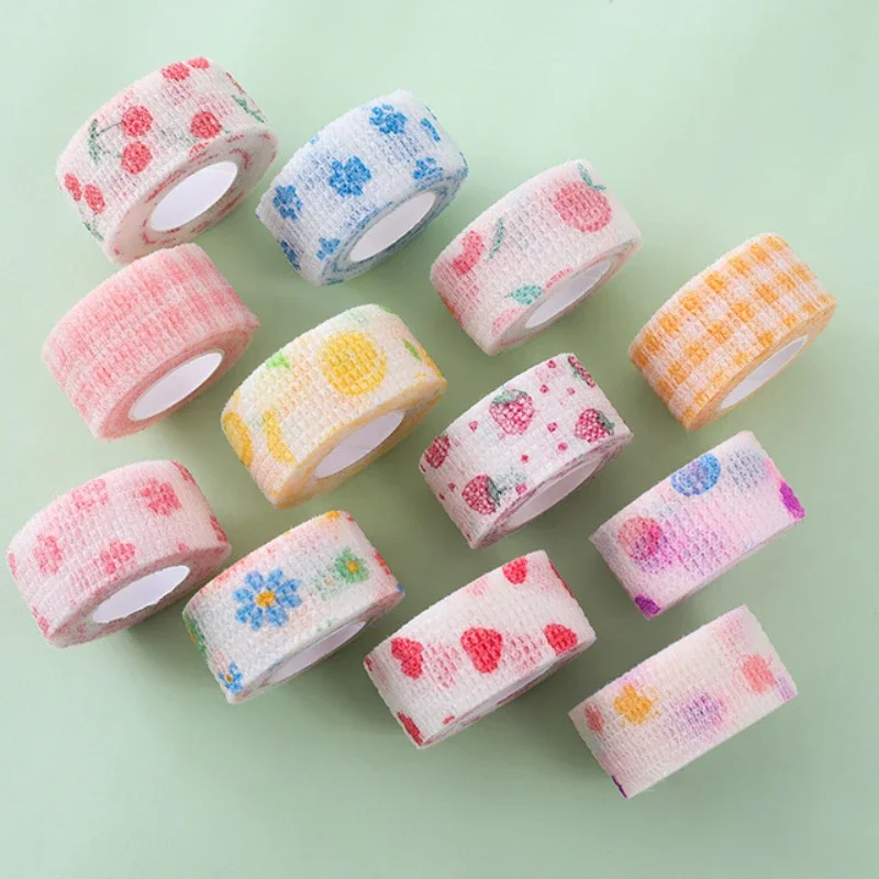 3-5 個フレックスネイル指保護包帯スターハートロールテープラップ通気性保護自己粘着包帯マニキュアツール