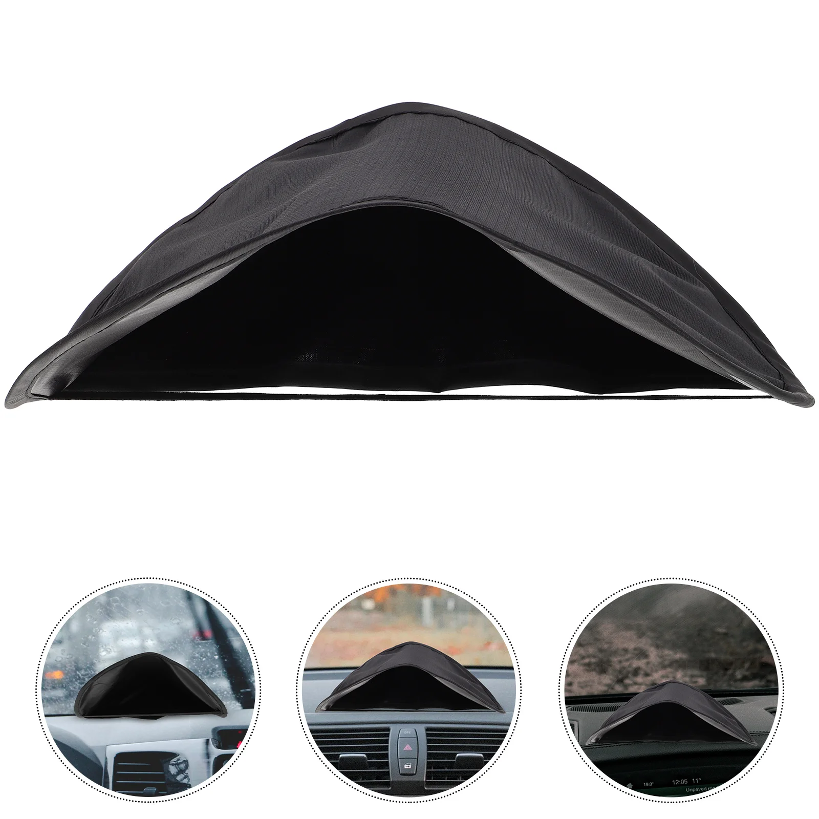 

Car Sunshade Black Polyester Foldable Sunscreen Umbrella Cover Sunlight Dashboard Car Sunshade