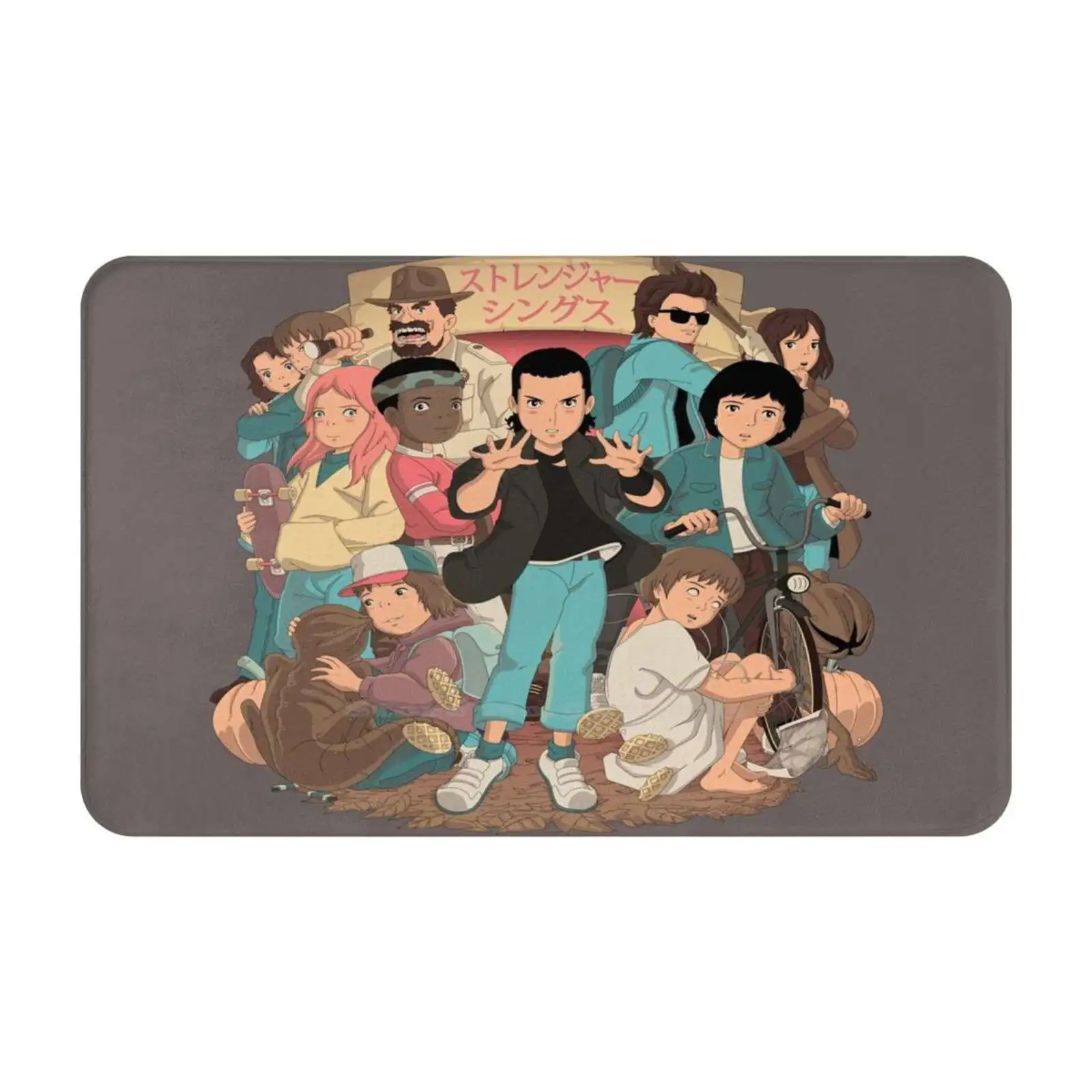 

Stranger Anime 2 T-Shirt Cotton Tshirt 2 Demogorgon Hawkins Mike And Eleven Dustin And Dart Dustin Dart And Dragons