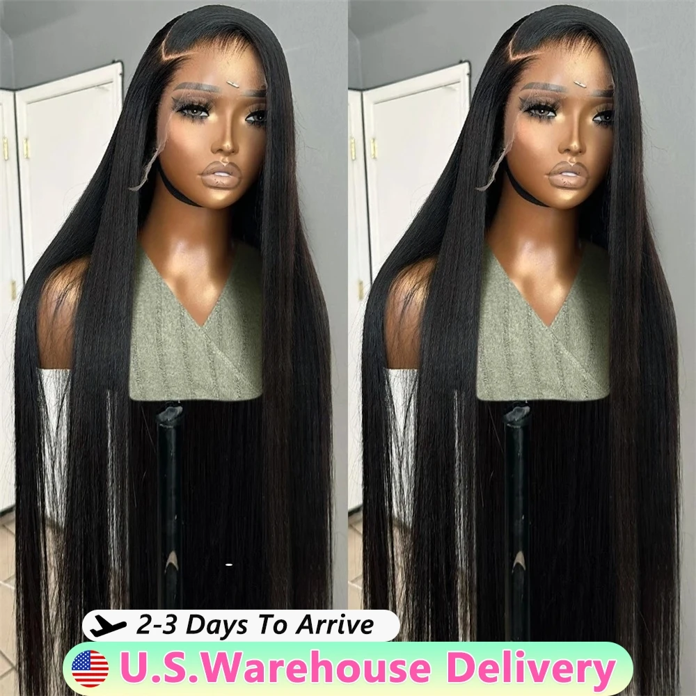 Glueless Wig Human Hair Smooth Straight 13x4 Lace Front Wig 5x5 6x4 Pre Cut Closure Wig Preplucked Melt Skins Pre Bleached Knots