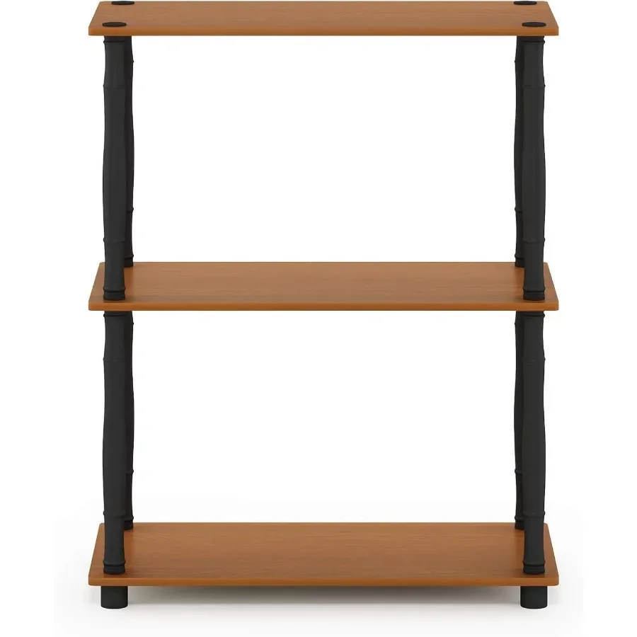 رف عرض مدمج من ثلاث طبقات مع تصميم أنبوبي كلاسيكي، رف تخزين متعدد الأغراض لتنظيم توفير المساحة #3