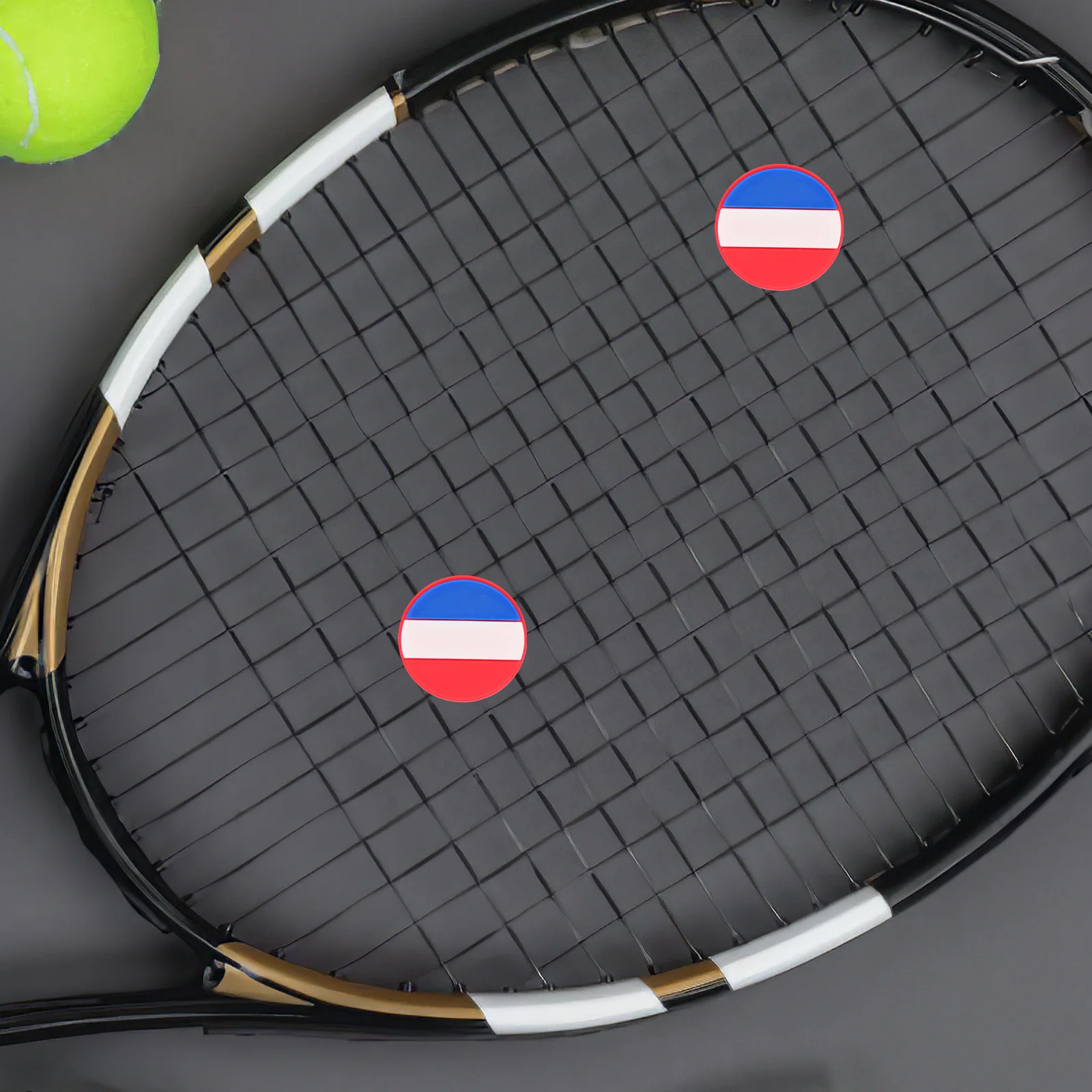 Amortisseurs de vibrations pour raquette de Tennis, 6 pièces, Design drapeau National, amortisseurs de Tennis en Silicone pour raquette Stable