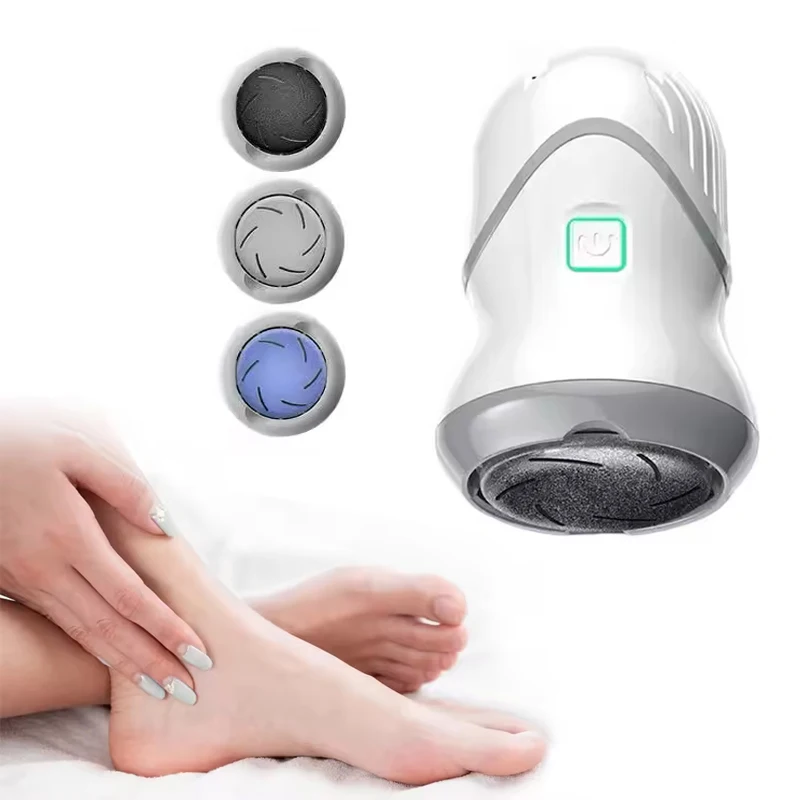Rechargeable Adjustable Rotatable Roller Electric Foot File Grinder Pedicure Callus Remover for Dry Dead Skin Summer